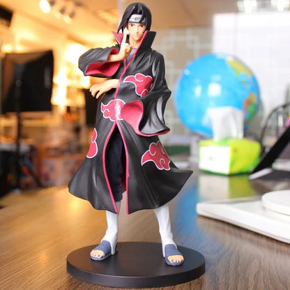 23CM Anime Naruto Shippuuden Uchiha Itachi Akatsuki Organization Gi Dress Up Model Toy Gift Collection Action Figure PVC