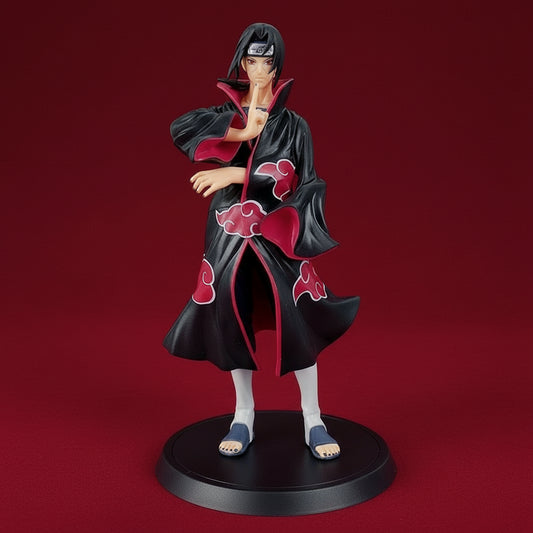 23CM Anime Naruto Shippuuden Uchiha Itachi Akatsuki Organization Gi Dress Up Model Toy Gift Collection Action Figure PVC